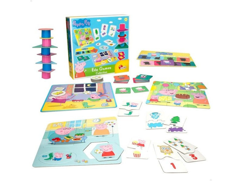 Образователна Игра Peppa Pig Edu Games Collection 24,5 x 0,2 x 24,5 cm (6 броя) 10 в 1