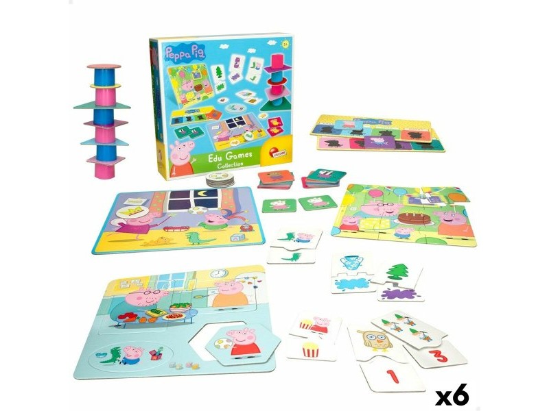 Образователна Игра Peppa Pig Edu Games Collection 24,5 x 0,2 x 24,5 cm (6 броя) 10 в 1