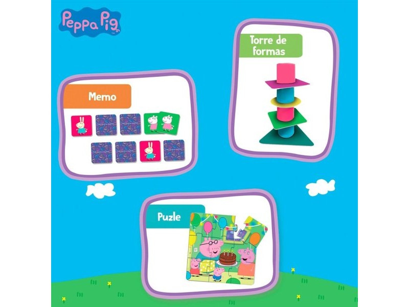 Образователна Игра Peppa Pig Edu Games Collection 24,5 x 0,2 x 24,5 cm (6 броя) 10 в 1