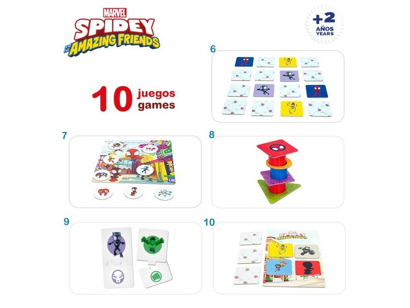 Образователна Игра Spidey 24,5 x 0,2 x 24,5 cm (6 броя) 10 в 1