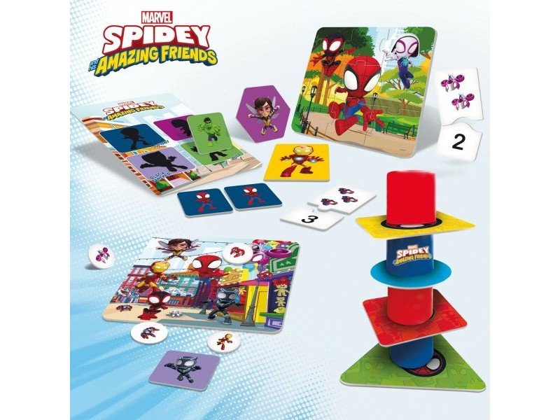 Образователна Игра Spidey 24,5 x 0,2 x 24,5 cm (6 броя) 10 в 1