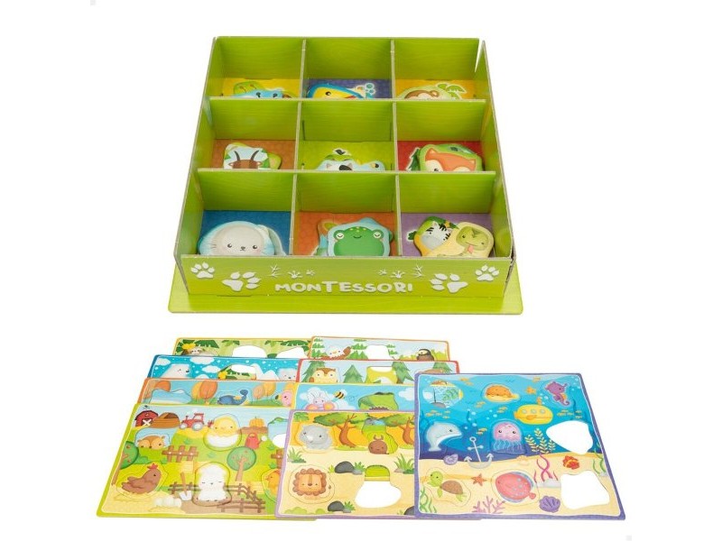 Образователна Игра Lisciani Giochi 26 x 6 x 26 cm Животни Метод Монтесори 67 Части (6 броя)