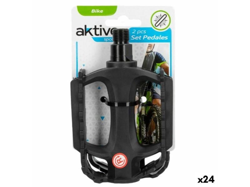 Педали Aktive 11 x 3 x 8 cm Колело 2 Части Черен 24 броя