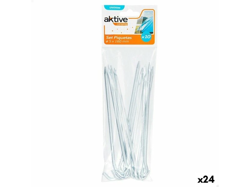 Колчета за къмпинг Aktive (24 броя) 10 Части 160 mm Ø 5 mm