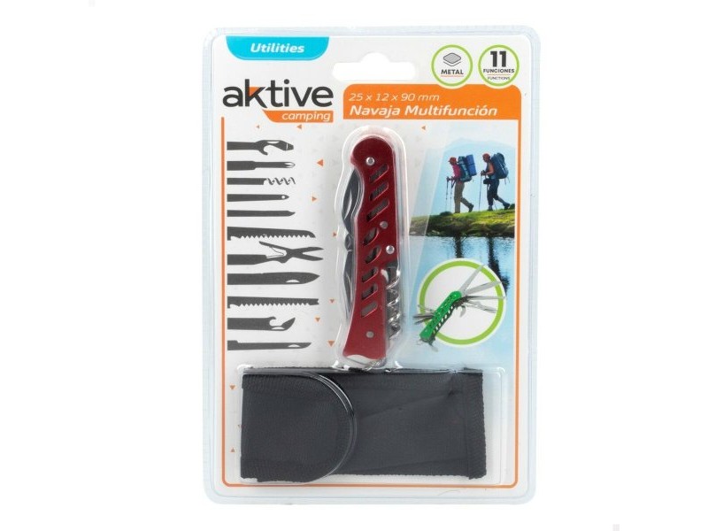 Многофункционален Aktive Зелен Къмпинг 2,5 x 9 x 1,2 cm (24 броя)