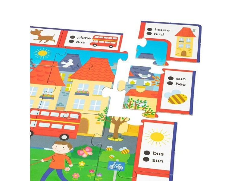 Образователна Игра Lisciani Giochi Carotina Baby Happy English 4,5 x 14,5 x 3 cm Електронно Пъзел (6 броя)