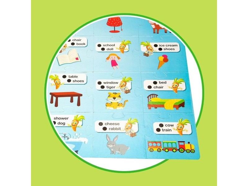 Образователна Игра Lisciani Giochi Carotina Baby Happy English 4,5 x 14,5 x 3 cm Електронно Пъзел (6 броя)