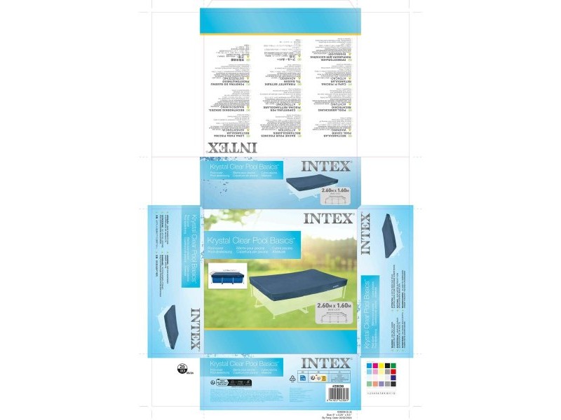 Покривало за плувен басейн Intex Морско син 260 x 30 x 160 cm Квадратен (6 броя)