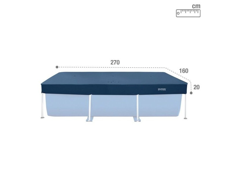 Покривало за плувен басейн Intex Морско син 260 x 30 x 160 cm Квадратен (6 броя)