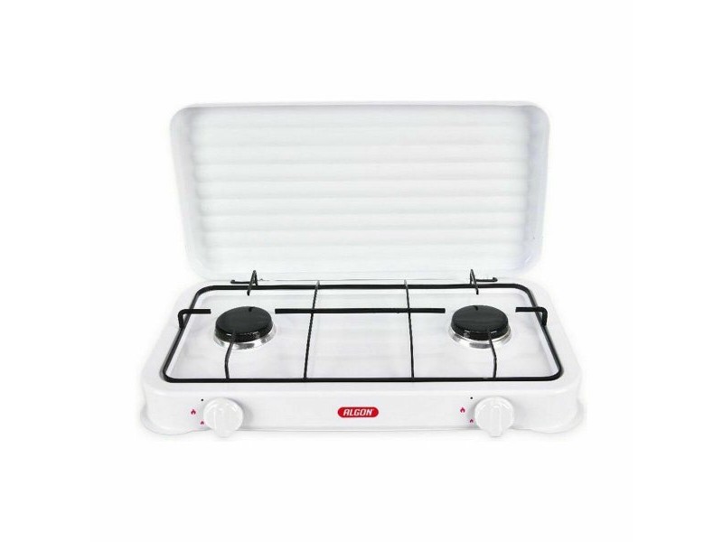 газова печка Algon С капак Бял 4400 W 55 x 7 x 32 cm (2 броя)