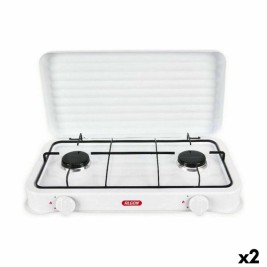 газова печка Algon С капак Бял 4400 W 55 x 7 x 32 cm (2 броя)