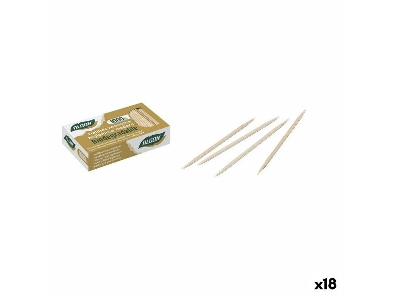 Клечки за Зъби Algon Дървен 1000 Части (18 броя)