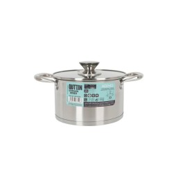 Тенджера със Стъклен Капак Quttin Hermes Стомана 2,8 L (6 броя)