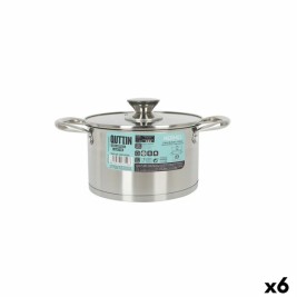 Тенджера със Стъклен Капак Quttin Hermes Стомана 2,8 L (6 броя)