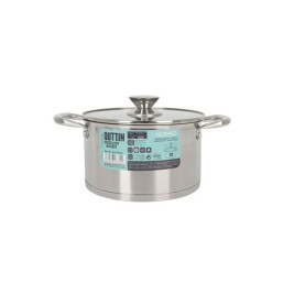 Тенджера със Стъклен Капак Quttin Hermes Стомана 3 L (4 броя)