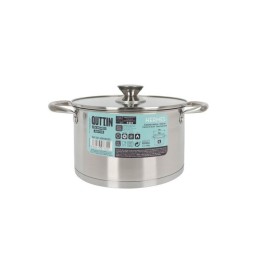 Тенджера със Стъклен Капак Quttin Hermes Стомана 4 L (4 броя)
