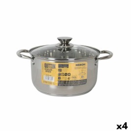 Тенджера със Стъклен Капак Quttin New neron Стомана 10 L (4 броя)