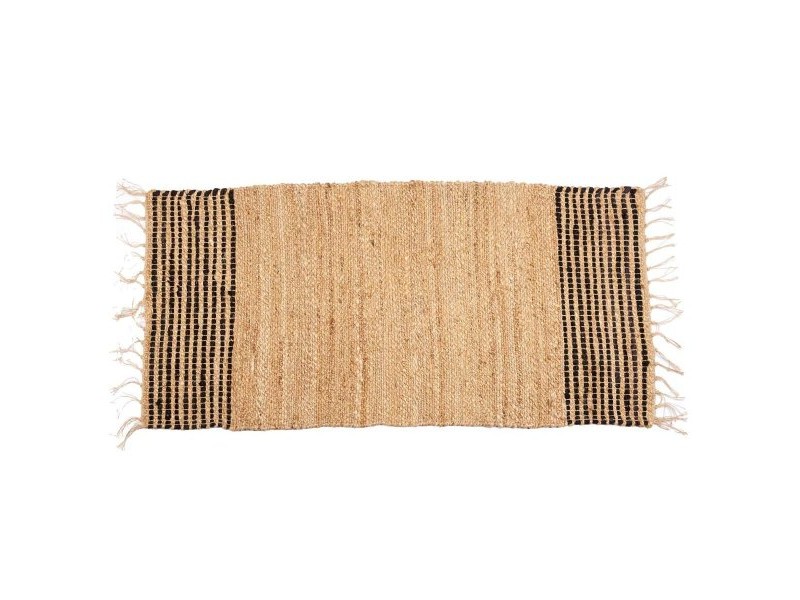 Килим Gift Decor Черен Естествен Райета 70 x 1 x 140 cm (8 броя)