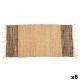 Килим Gift Decor Черен Естествен Райета 70 x 1 x 140 cm (8 броя)