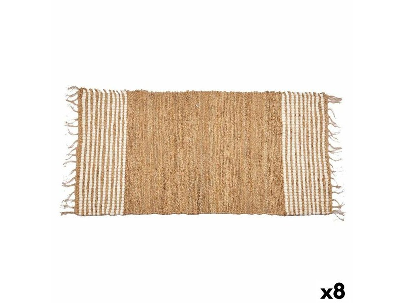 Килим Gift Decor Черен Естествен Райета 70 x 1 x 140 cm (8 броя)