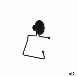 Поставка за Тоалетна Хартия Berilo Черен Стомана ABS 12 x 14 x 3,5 cm (12 броя)