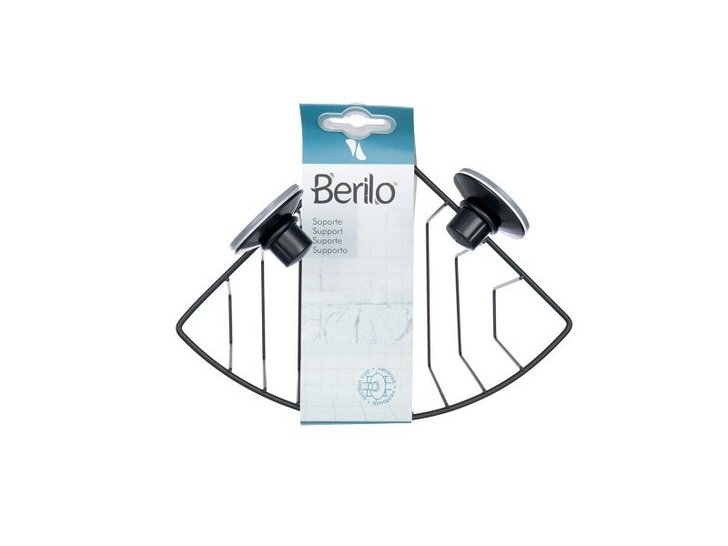 Стойка за Душ Berilo Черен Стомана ABS 13,5 x 17 x 3 cm (12 броя)
