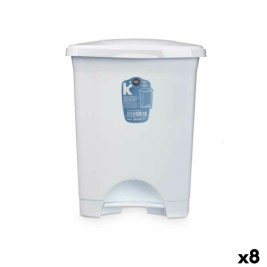Кошче с педал Бял Пластмаса 10 L (8 броя)
