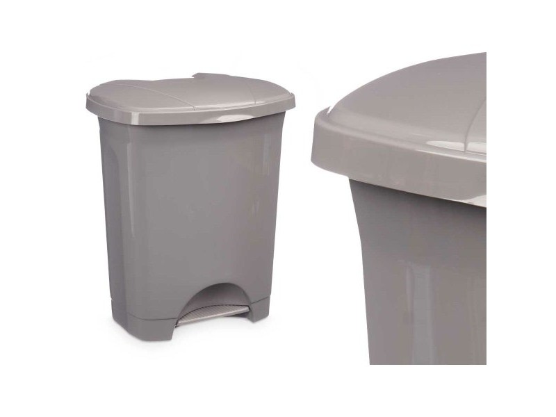 Кошче с педал Сив Пластмаса 10 L (8 броя)