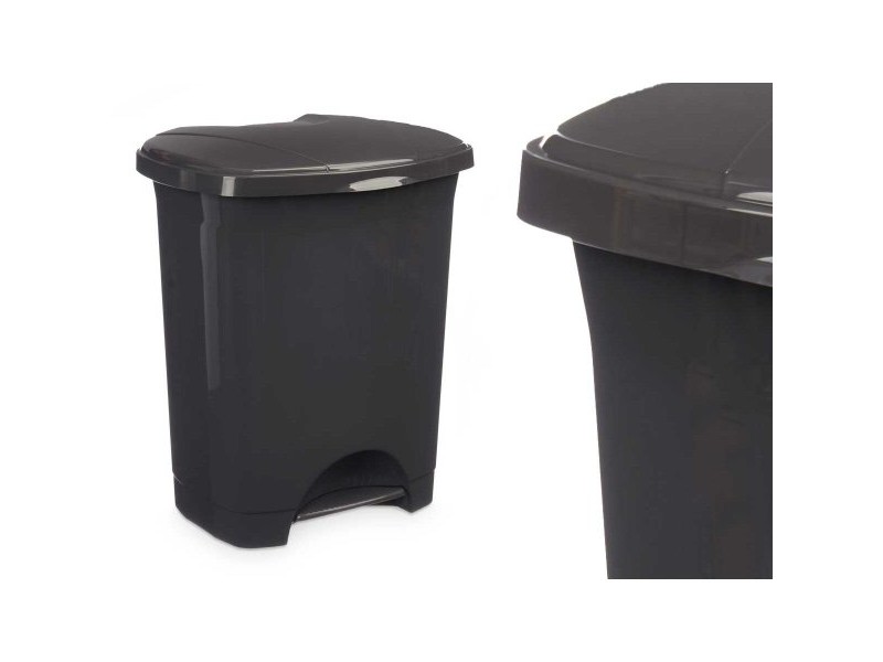 Кошче с педал Антрацит Пластмаса 10 L (8 броя)