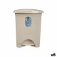 Кошче с педал Бежов Пластмаса 10 L (8 броя)