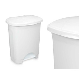 Кошче с педал Бял Пластмаса 30 L (4 броя)