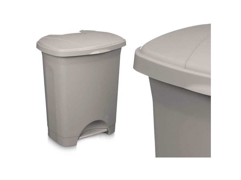 Кошче с педал Сив Пластмаса 30 L (4 броя)