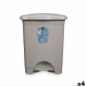 Кошче с педал Сив Пластмаса 30 L (4 броя)