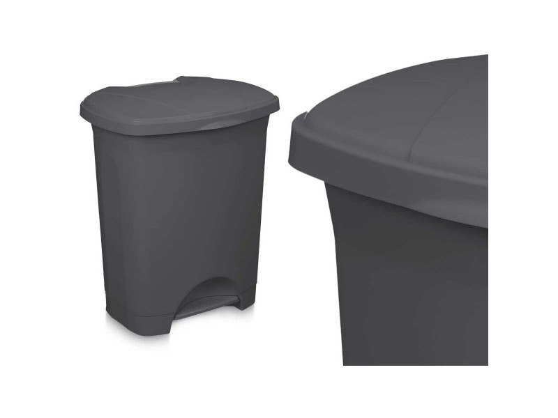 Кошче с педал Антрацит Пластмаса 30 L (4 броя)