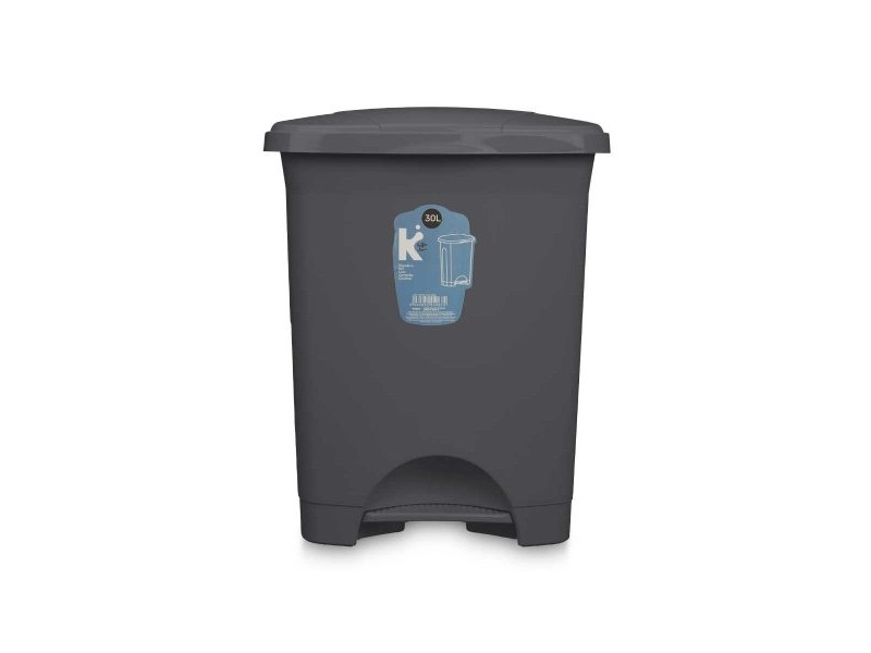Кошче с педал Антрацит Пластмаса 30 L (4 броя)