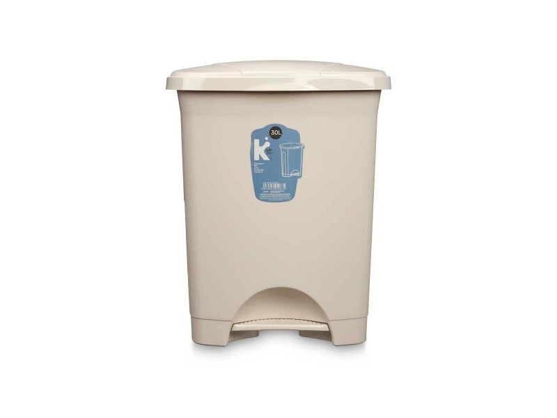 Кошче с педал Бежов Пластмаса 30 L (4 броя)