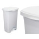 Кошче с педал Бял Пластмаса 50 L (3 броя)
