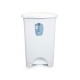 Кошче с педал Бял Пластмаса 50 L (3 броя)