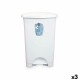 Кошче с педал Бял Пластмаса 50 L (3 броя)