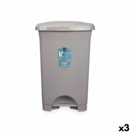 Кошче с педал Сив Пластмаса 50 L (3 броя)