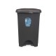 Кошче с педал Антрацит Пластмаса 50 L (3 броя) Кошче с педал Антрацит Пластмаса 50 L (3 броя)