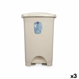 Кошче с педал Бежов Пластмаса 50 L (3 броя)