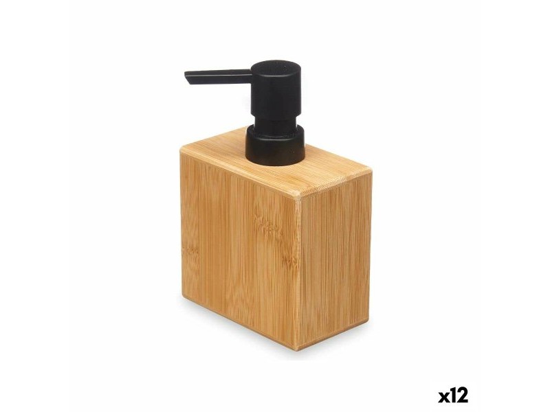 Дозатор за Сапун Berilo Черен Бамбук Пластмаса 9,7 x 15 x 5,8 cm (12 броя)