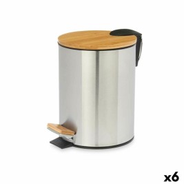 Кошче с педал Berilo Кафяв Сребрист Бамбук Неръждаема стомана 3 L (6 броя)