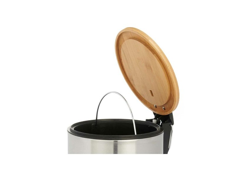 Кошче с педал Berilo Кафяв Сребрист Бамбук Неръждаема стомана 3 L (6 броя)