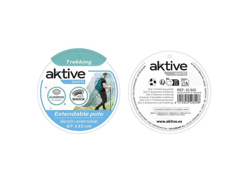 Комплект от 2 трекинг щеки Aktive 5 x 135 x 5 cm (6 броя) Комплект от 2 трекинг щеки Aktive 5 x 135 x 5 cm (6 броя)