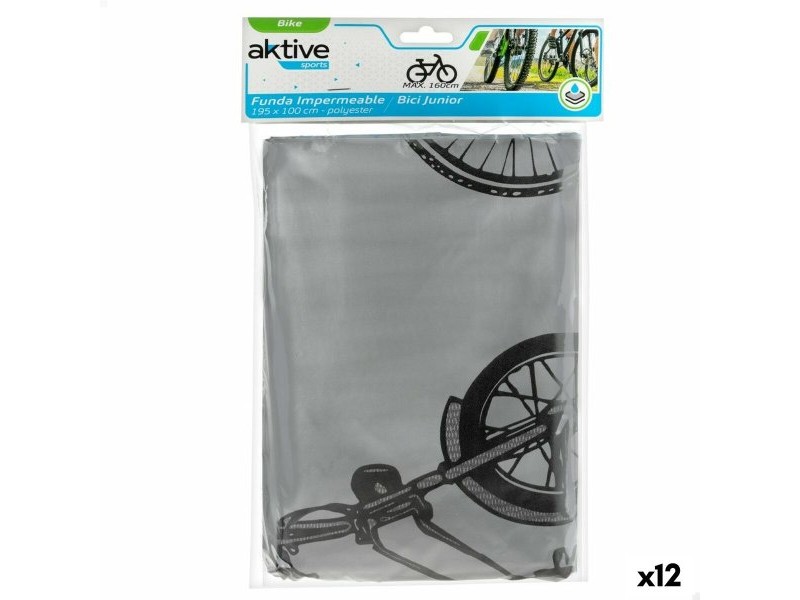 Защитно покривало за велосипеди Aktive 195 x 100 x 5 cm Непромокаем Сив