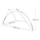 Beach Windscreen Aktive 200 x 120 x 125 cm Син Оранжев (4 броя)