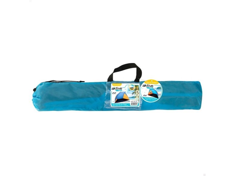 Beach Windscreen Aktive 200 x 120 x 125 cm Син Оранжев (4 броя)