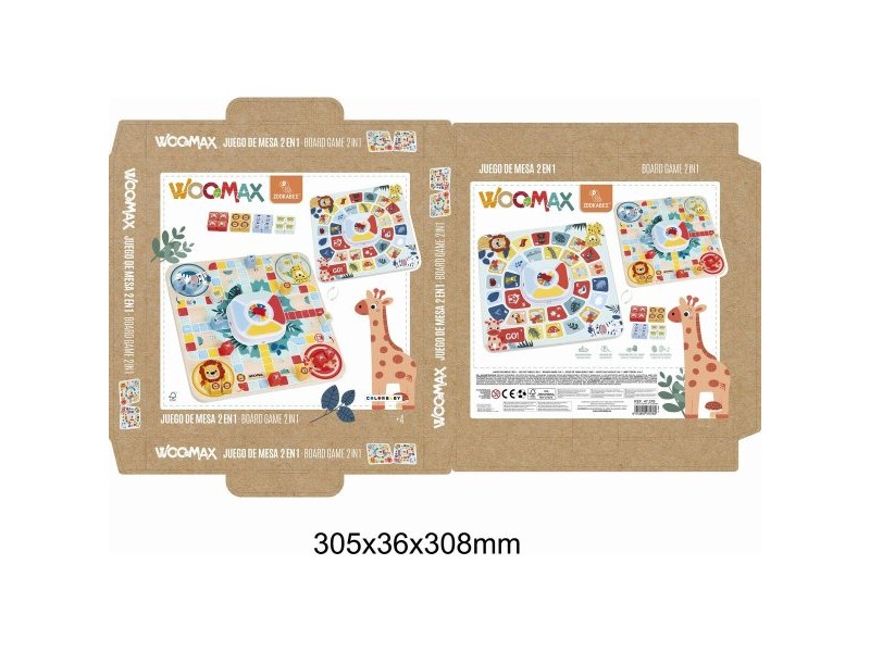 Настолна игра Woomax Zookabee 30 x 3 x 30 cm Детски Животни (6 броя)